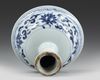 A CHINESE BLUE AND WHITE GLAZED STEM-BOWL