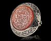 A CARNELIAN SEAL RING, QAJAR, 19TH CENTURY