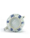 A Chinese blue and white moulded jug with European silver mounts