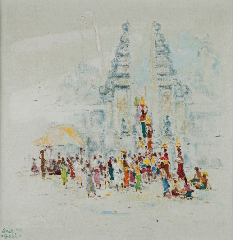 Han Snel (1925-1998) 'A Balinese Temple'