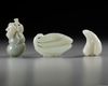 A GROUP OF THREE CHINESE 'PLANTS AND VEGETABLES' CARVINGS, 19TH-20TH CENTURY