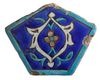 A SIX-SIDED TIMURID TILE, PERSIA,  MID-15TH CENTURY