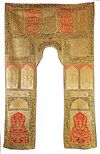AN OTTOMAN MIHRAB BROCADE DOOR DECORATION, POSSIBLY SYRIA OR EGYPT, 19TH-20TH CENTURY