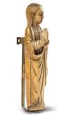 AN INDO-PORTUGUESE CARVED IVORY FIGURE OF THE VIRGIN, GOA,17TH-18TH CENTURY