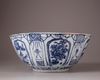 A large Chinese blue and white ‘Kraak porselein’ bowl