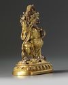 A Sinotibetan gilt bronze figure of mahakala
