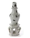 A CHINESE QINGBAI TOBI SEIJI VASE WITH STAND, YUAN DYNASTY