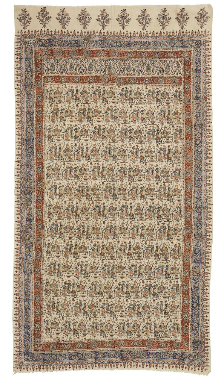 A PERSIAN KALAMKARI TEXTILE , LATE QAJAR PERIOD, 19TH CENTURY