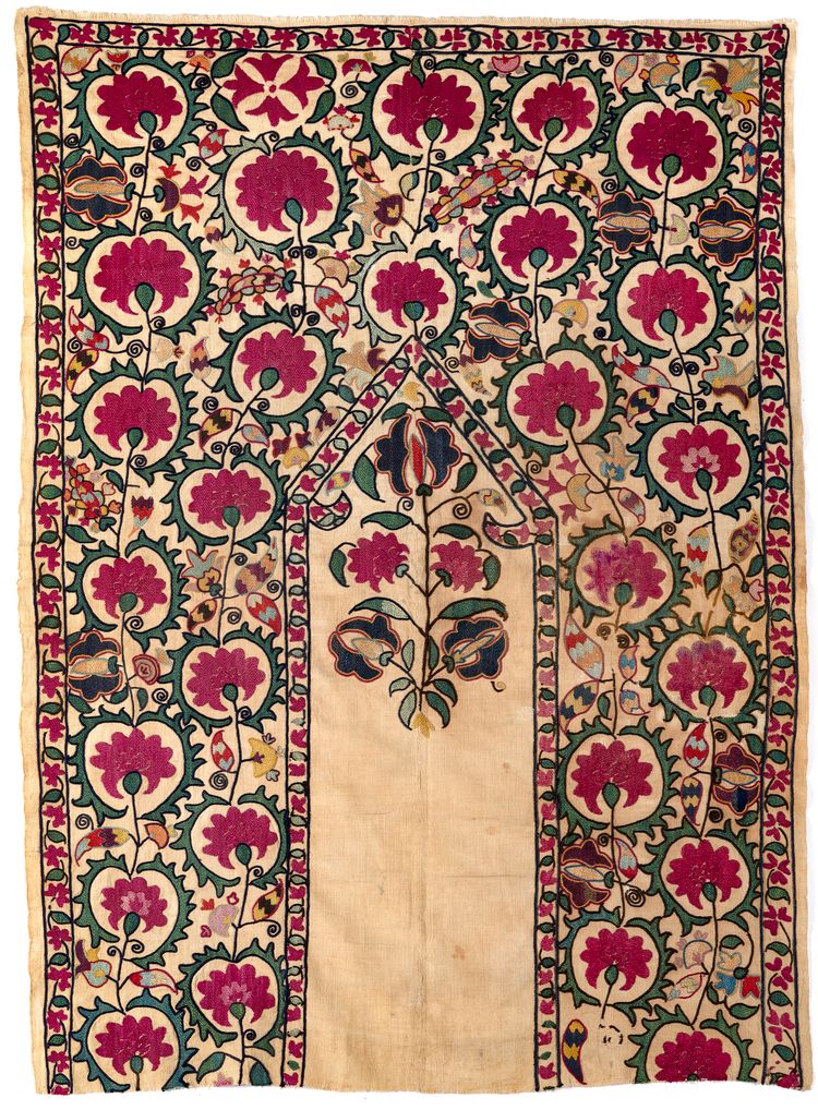 A SUZANI PANEL, UZBEKISTAN, 19TH CENTURY