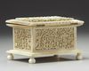 A CANTONESE IVORY CARVED BOX