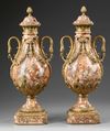 A PAIR OF MARBLE CASSOLETTES, FRANCE 19TH CENTURY