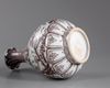 A CHINESE UNDERGLAZE COPPER-RED 'THREE FRIENDS OF WINTER' PEAR-SHAPED VASE, YUHUCHUNPING
