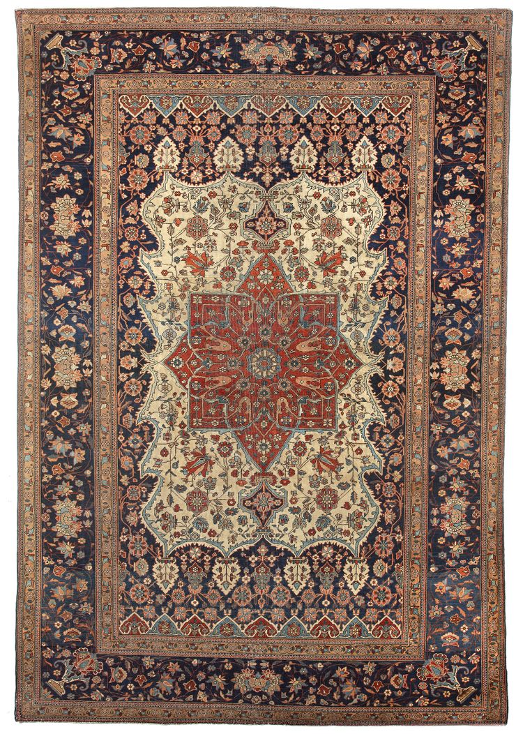 A KASHAN MUHTESEM RUG, 19TH CENTURY