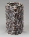 A RARE BLACK JADE RITUAL VESSEL, CONG, SONG DYNASTY (960-1279)