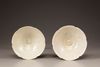 A pair of qingbai petal-lobed bowls