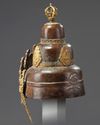 A Nepalese parcel gilt copper ritual crown
