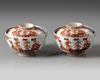 A PAIR OF JAPANESE IMARI NANBAN SHIP BOWLS AND COVERS, 19TH CENTURY