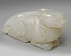 A CHINESE JADE ANIMAL/BIXIE, QING DYNASTY (1644-1912)