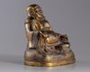 A gilt bronze figure of budai