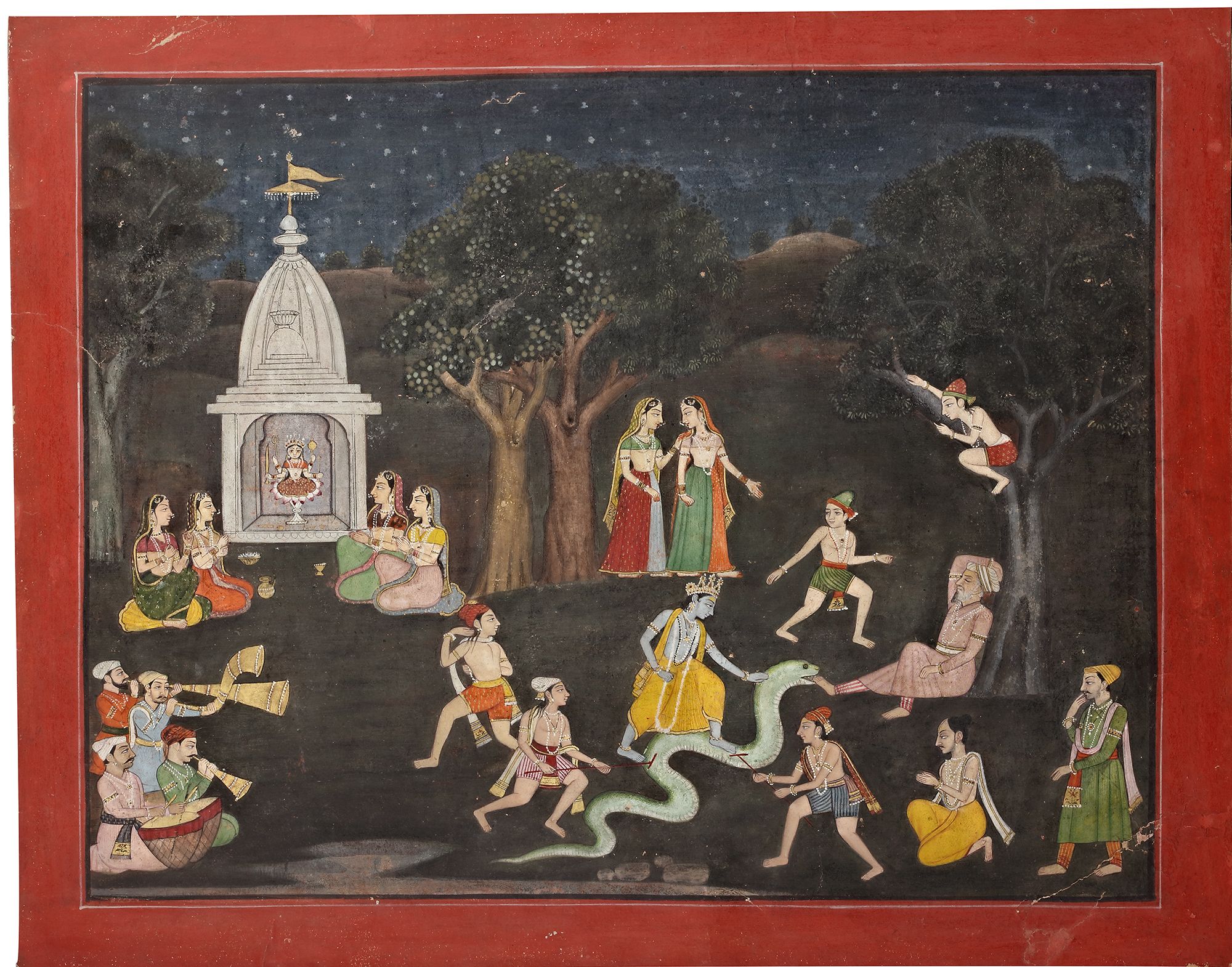 Krishna Rfo AN ILLUSTRATED FOLIO FROM A BHAGAVATA PURANA SERIES, KRISHNA KILLS THE ...