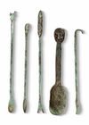 FOUR GREEK MEDICAL INSTRUMENTS AND A SPOON, 2ND CENTURY BC