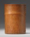 A Chinese carved bamboo 'Luohan' brush pot, bitong