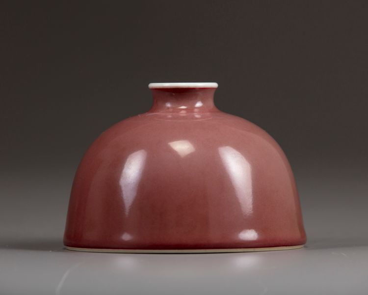 A Chinese peachbloom-glazed beehive-shaped water pot, taibaizun