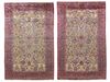 A PAIR OF TEHRAN PART-SILK CARPETS, 19TH CENTURY