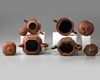 Four Chinese Yixing teapots
