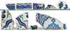 A GROUP OF NINE IZNIK TILE SHARDS, OTTOMAN, 16TH CENTURY