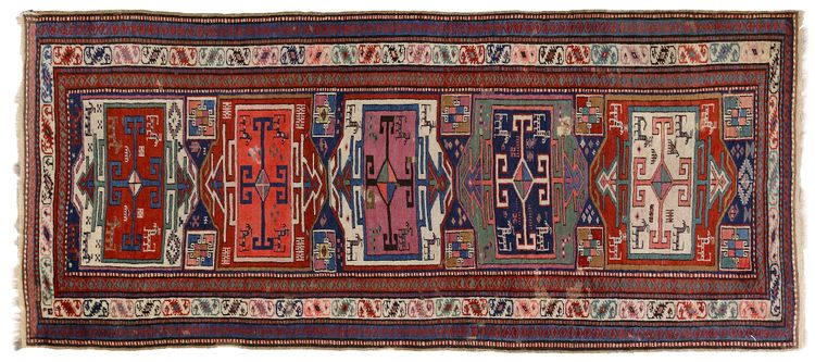 A CAUCASIAN SHIRWAN RUNNER, CIRCA 1920