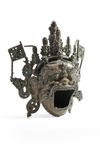 A MONGOLIAN BRONZE MAHAKALA-HEAD RITUAL WATER POT