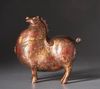 A CHINESE GILT BRONZE HORSE STATUE,19TH CENTURY