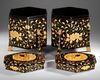 A JAPANESE SET OF TWO HEXAGONAL HOKAI CEREMONIAL BOXES, MEIJI PERIOD (1868-1912)