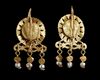 A PAIR OF ROMAN GOLD EARRINGS WITH MEDUSA CAMEOS, CIRCA 2ND-3RD CENTURY A.D.