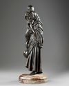 A BRONZE STATUE OF A LADY, DEMETRE CHIPARUS, 20TH CENTURY