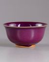 A CHINESE PURPLE GLAZED BOWL, 20TH CENTURY