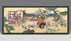 A JAPANESE MID-SIZE SIX-PANEL  BYÔBU WITH “ONE HUNDRED BOYS AT PLAY”, EARLY MEIJI PERIOD (SECOND HALF 19TH CENTURY)