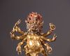 A gilt bronze figure of Mahakala Vajra