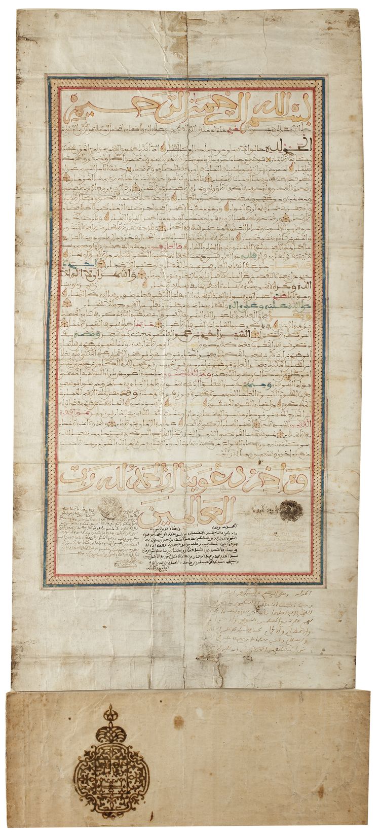 A GENEALOGY IN MAGHRIBI SCRIPT, NORTH AFRICA, DATED 1191 AH/1777 AD