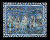A LARGE QAJAR UNDERGLAZE-PAINTED POTTERY TILE, PERSIA, 19TH CENTURY