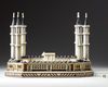 A RARE EBONY WOOD AND IVORY MINIATURE OF THE KAABA