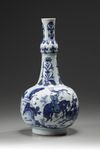 A Transitional Blue and White Bottle Vase