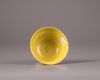 A Chinese yellow glazed stem cup