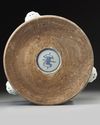 A large Chinese blue and white 'hundred boys' brush pot