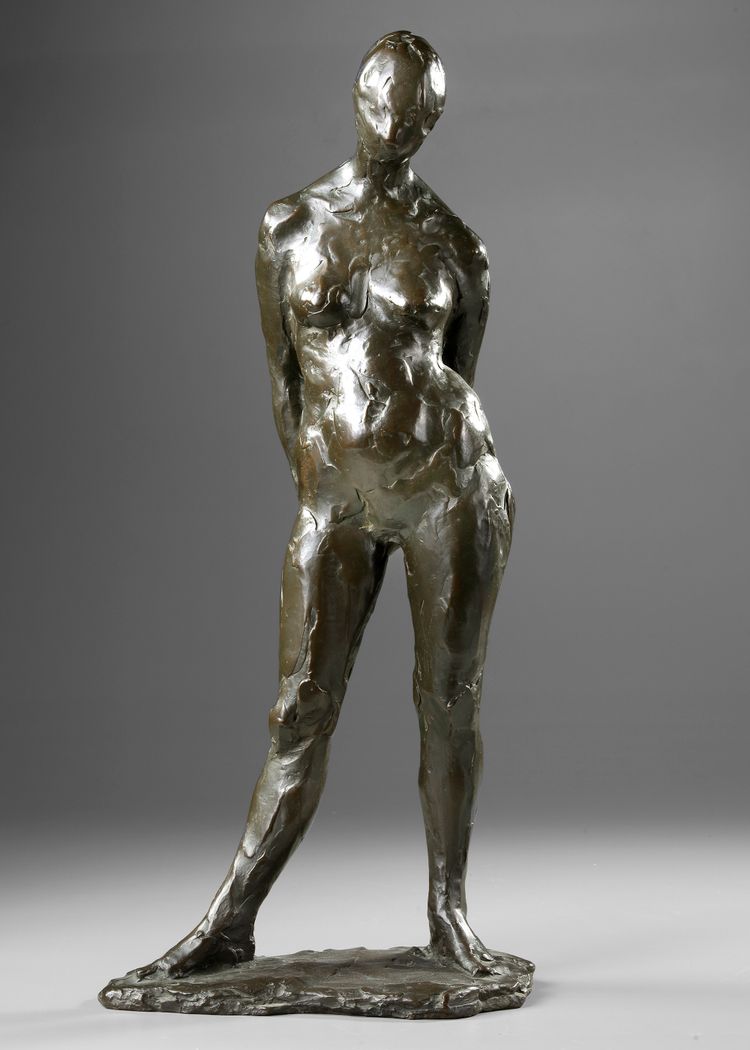 ERIK CLAUS (1936), STANDING FEMALE NUDE, BRONZE SCULPTURE