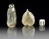 TWO CHINESE ROCK CRYSTAL SNUFF BOTTLES