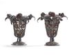 AN OTTOMAN SILVER FILIGREE VASES, 19TH CENTURY