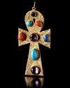 A GOLD ANKH CROSS, 14 CARAT