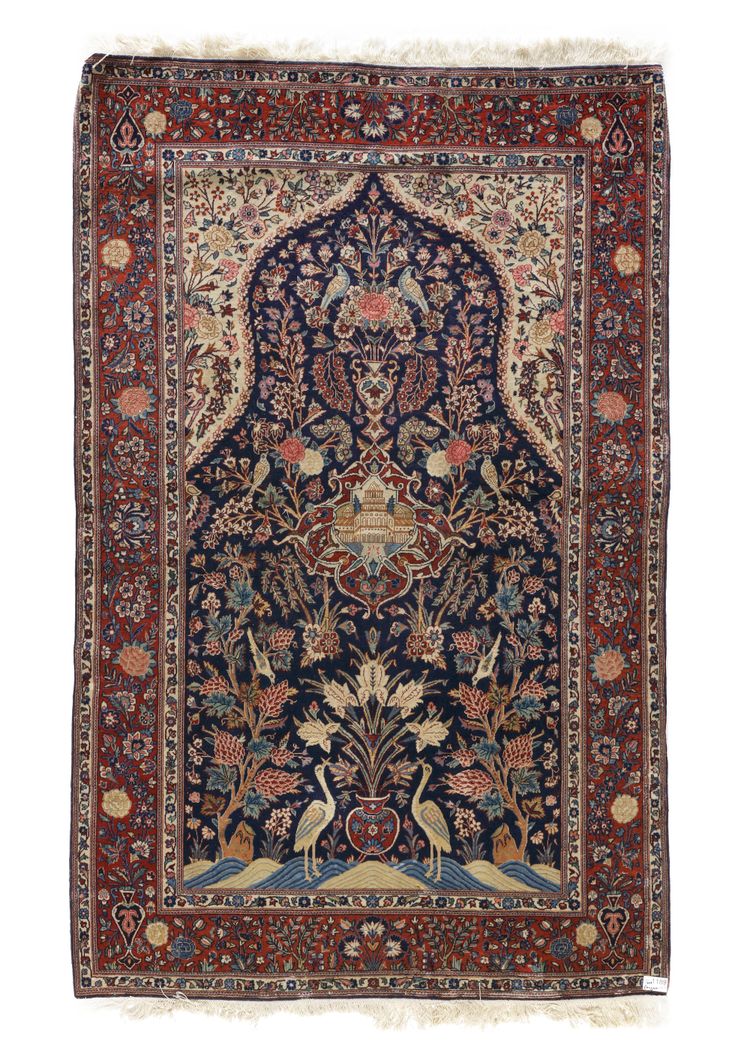 A KASHAN KURK PRAYER RUG, 1930
